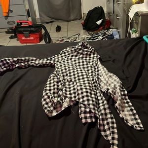 Love Notes plaid button up shirt